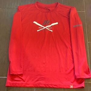 Marucci Red Long Sleeve Baseball Tee